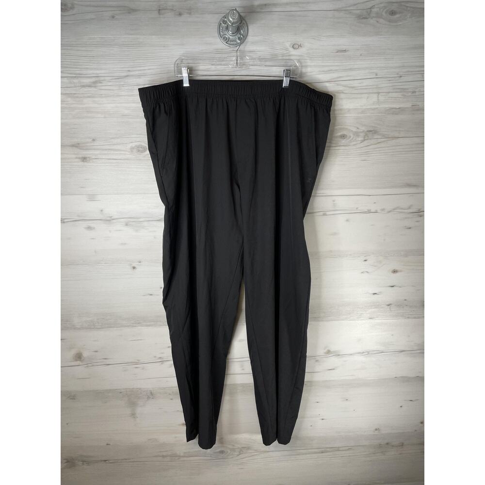 Xersion Pants Mens 3XL Black Woven‎ Open Bottom Stretch Track Athletic Pockets